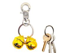 Pet Bell Dog Bell Collar Charm - Classic Ring Ornament Design, Bold Identity Keychain | Rustic Clinking Pendant Clip, Shiny Brass Acoustic Symbol, Large Alert Ringer Piece for Playful Puppies