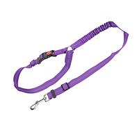 Pet Belt with Dog Headrest St - Nylon Reflective Belt for Car Travel - Dog Belt & Le for Pet - Black (Purple)