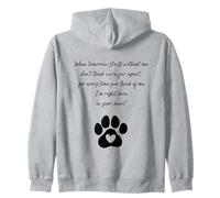 Pet Bereavement Dog Cat Memorial Gift ideas Loss Sadness Zip Hoodie