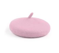 Pet Beret Cap Kitten Puppy Pet Headgear Decor Photo Props Dog Cat Wool Yard Hat Adjustable Elastic Lovely with Rope (Pink)