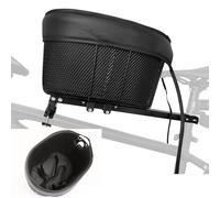 Pet Bicycle Basket - Mountain Bicycle Dog Carrier With Quick-Release Mount and Metal Wire Frame - Portable Shopping Basket for Small Dogs & Cats, 34×23×18 Cm, Under 15 Pounds