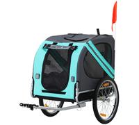 Pet Bicycle Trailer Dog Cat Bike Carrier Water Resistant W/ Hitch Coupler Green