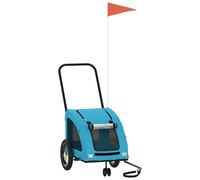 Pet Bike Trailer Cargo Cart Blue Oxford Fabric and Iron vidaXL
