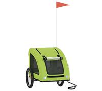 Pet Bike Trailer Cargo Cart Green Oxford Fabric and Iron vidaXL