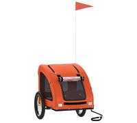 Pet Bike Trailer Cargo Cart Orange Oxford Fabric and Iron vidaXL