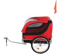 Pet Bike Trailer Smoothly Rolling Safety Bicycle Cart for Camping Hiking Walking Cycling