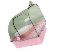 Pet Bird Bath Tub Bath House Parrot Bathtub With Bottom Drawer For Budgies Cockatiels Lovebirds Bathing Supply Escape Proof Bird Feeders