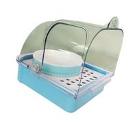 Pet Bird Bath Tub Bath House Parrot Bathtub With Bottom Drawer For Budgies Cockatiels Lovebirds Bathing Supply Escape Proof Bird Feeders