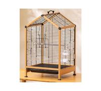 Pet bird cage Bird Cage Parrot Household Horizontal Silk Villa Beautiful and Easy to Clean Retro Birdcage