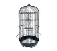 Pet Bird Cage Metal Bird Cage Round Bird House Carrier Wrought Iron Birdcage Portable Durable Bird Carriers For Indoor Lovebirds Canaries(Black,34 * 99cm)