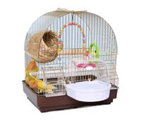 Pet Bird Cage Metal Bird Cage With Feeding Bowls Small Bird Flight Cage For Parrot Cockatiel Lovebirds Canaries