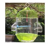 Pet bird cage Parrot Bird Cage High-grade Small Round Ornamental Retro Birdcage(Green)