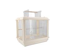 Pet Bird Cage Parrot Ecological Transparent Acrylic Special Large Villa Home Cockatiels(Off-white)