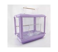 Pet Bird Cage Parrot Ecological Transparent Acrylic Special Large Villa Home Parrot Cage(Purple)