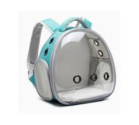 Pet bird cage Parrot Outing Bag Double Shoulder Transparent Bird Take-out Backpack Dedicated Outdoor Cage Breathable Retro Birdcage(Green)