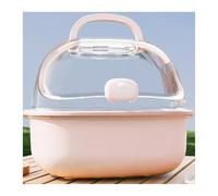 Pet bird cage Parrot Take-out Cage Bird Special Portable Small Bag Hand-held Mini Retro Birdcage(Pink)