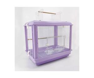 Pet bird cage Pet Bird Cage Parrot Ecological Transparent Acrylic Special Large Villa Home Retro Birdcage(Purple)