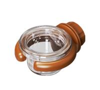 Pet Bird Feeding Bowl With Clip Bird Cage Water And Food Cup For Lovebirds Small Animals RmG442 (Brown, 8.6X7.3CM)