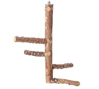 Pet Bird Parrot Perch Stand Holder Natural Wood Claw Grinding M 10x25 cm