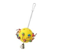 Pet Bird Toy Birdcage Hanging Toy Colorful Parrot Chewing Bird Cage Tearing Puzzle Sphere With Hole For Cockatoos Interactive Parrot