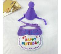 Pet Birthday Bandana & Hat | Color: Purple
