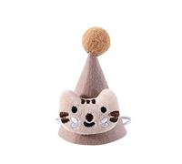 Pet Birthday Party Hat for Cats and Dogs Cartoon Doll Headdress Festival Celebration Costume Accessory (A, One Size)