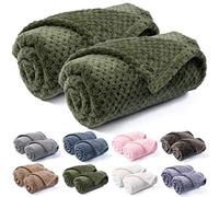 Pet Blanket for Dogs or Cats - Warm Soft Fuzzy Plush Fleece Throw for Puppy, Kitten, Small, Medium, Large Pets - Bed, Couch, Sofa, Travel (S/24" x 32", Dark Green)