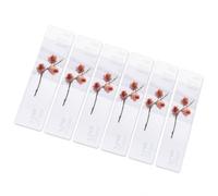 PET Bookmark Clear Reading Page Clip with Floral Nature Pattern Book Suitable for Novels Documents Study, Dreamy Floral Gift (6 pcs)