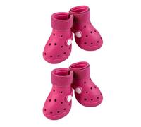 Pet Booties for Dogs EVA 4 Pack Soft Everyday Paw Wear with Perforated Upper and Secure Strap for City Walks Outside Dog Shoes Pet Shoes Dog Booties Eva Breathable Hook and Loop Paw Wear City Walk