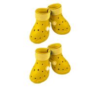 Pet Booties for Dogs EVA 4 Pack Soft Everyday Paw Wear with Perforated Upper and Secure Strap for City Walks Outside Dog Shoes Pet Shoes Dog Booties Eva Breathable Hook and Loop Paw Wear City Walk