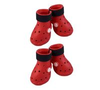 Pet Booties for Dogs EVA 4 Pack Soft Everyday Paw Wear with Perforated Upper and Secure Strap for City Walks Outside Dog Shoes Pet Shoes Dog Booties Eva Breathable Hook and Loop Paw Wear City Walk