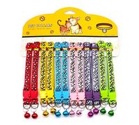 pet Bow tie 12Pcs Dog Collar with Bell Delicate Safety Casual Nylon Dog Cat Collar Neck Strap Camo Adjustable Pet Dog Accessories (Color : As Shown 9) (As Shown 4)