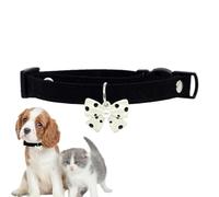 Pet Bow Tie Collar, Cotton Dog Collar | Soft Adjustable Band with Decorative Bowtie, Charming Kitten Necklace for Cats and Small Dogs, Comfortable Outfit Accent for Festive Occasions and Everyday Petw