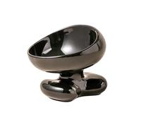 Pet Bowl, Cat Bowl, Ceramic 15° Tilted Cat Food Bowl, Elevated Cat Bowl, Anti Vomiting, Dog Food Bowl Water Bowl for Small and Medium Dogs(Black)