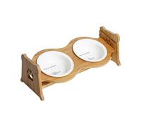 Pet Bowl, Ceramics Raised Dog Bowls Elevated Dog Bowls with Anti-Slip Stand Food and Water Pet Feeding Bowl for Small Medium Dog(Color 1)