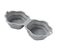 Pet Bowl Feeder, Silicone Foldable Bowl, Water Food Dish, 2 Compartment Travel Set, Small Medium Large Cat Kitten Home Indoor Outdoor Camping Walking Hiking Utility, for Pet Feeding Use 40x15x6cm