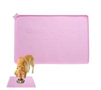 Pet Bowl Mat - Cat Food Pad - 23.6 X 15.7 Inch Silicone Anti-Slip Mat for Pet Feeding Fast Drying Anti-Spill Foldable Kitchen Indoor Eating Pad for Dogs Cats