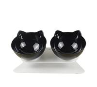 Pet bowl Non slip Double Cat Bowl with Raised Stand Pet Food Cat Protect Cervical Vertebra Dog bowl Transparent Pet Products Pet feeding bowls