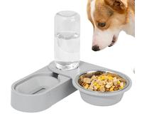 Pet Bowl Set, Stainless Steel Pet Bowls, Non-Slip Pet Bowls, Portable Pet Dispenser, Automatic Cat Feeder, Drinking Bottle for Pets 25x13.5x20cm/9.84x5.31x7.87 inches for Cats, Dogs, Bunny