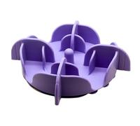 Pet Bowl Slow Feeder - 500ml Capacity Puzzling Eating Platter, Interactive Gobble Control Preventing Gulping Feeding Mat, 13.5x13.5x3.5cm Rubberized Foraging Basin | Choke Preventer for Hounds Canines