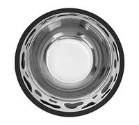 Pet Bowl Stainl STEEL Cow Pattern Round Pet Feeder Bowl with Rubber Bottom for Sm Cat Dog Bottom Diameter 18cm/ 7.1in BowlRound BowlStainl STEEL Bfloor. the the (Bottom Diameter 15cm/5.9in)