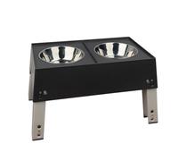pet bowls, Cat Dog Bowls Raised Pet Feeder with Adjustable Dog Bowl 3 Heights for Small Medium Large Dogs or Cats,Black