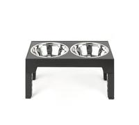 pet bowls, Elevated Pet Bowls Raised Cat Bowl Stand Anti Vomiting with 2 Thick Stainless Steel Bowls Non-Slip