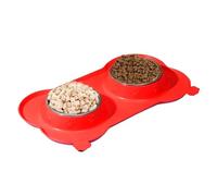 Pet Bowls for Dogs, Non-slip Water Double Bowls for Cat, Removable Pet Feeder Dish for Small Medium Large Size Puppy Cats indoor outdoor