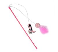 Pet Brands Cath Kidston Cat Wand Toy - Interactive Feather Teaser with Sisal Pompom, Bells & Catnip Plush Cowgirl Boot, Kitten Training & Exercise Toy for Indoor Cats