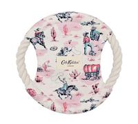Pet Brands Cath Kidston Rope Disc Dog Toy - Durable Canvas Frisbee with Squeaky Centre, Interactive Outdoor Exercise Toy | 23 cm Approx