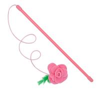 Pet Brands Cath Kidston Rose & Feather Cat Teaser, Interactive Wand for Mental Stimulation for Indoor Cats & Kittens, Lightweight 45 cm Pole