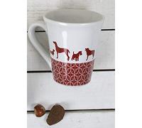 Pet Brands Ceramic Mug, Dog Print Festive Dishwasher Safe Tea/Coffee Mug