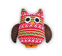 Pet Brands Christmas Plush Owl Dog Toy