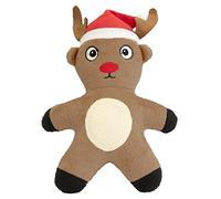 Pet Brands Christmas Reindeer Plush Toy with Replaceable Squeaker Dog Toy